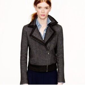 J.Crew Wool Moto Motorcycle Jacket